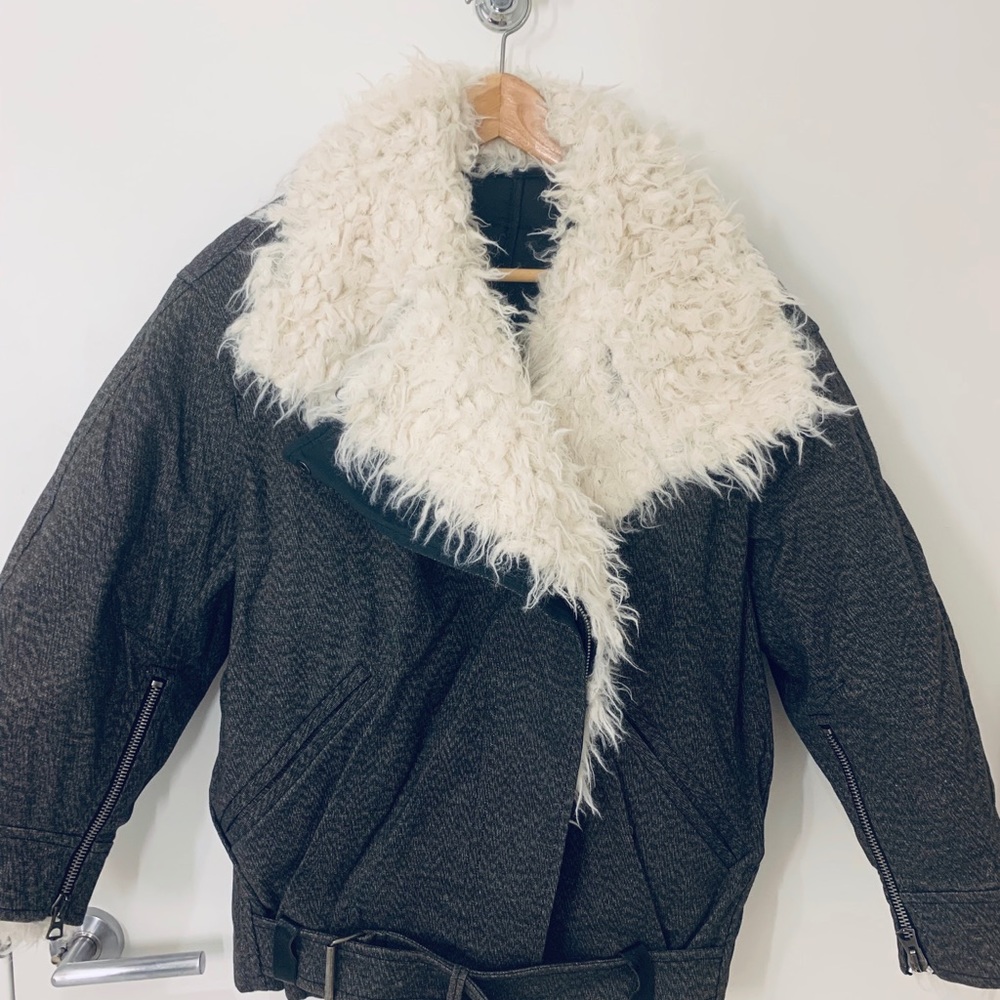 Isabel Marant Rejane Oversized Cotton Biker Jacket - Picture 8 of 8